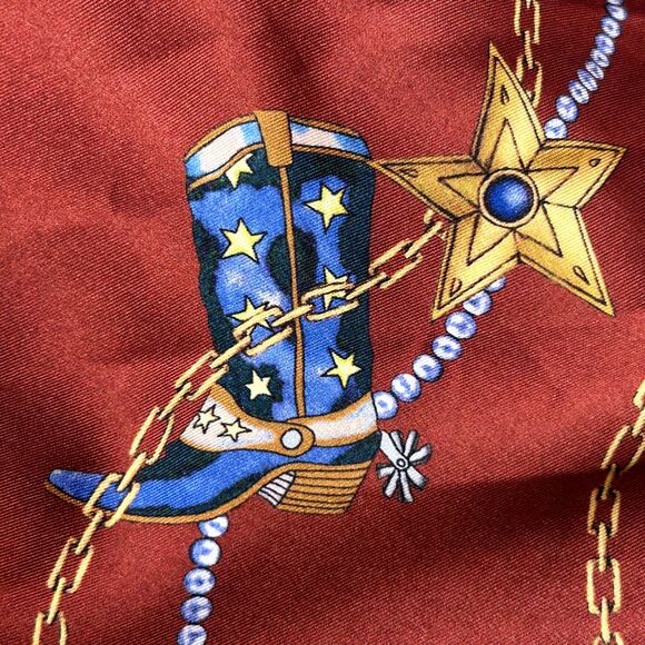 SANDRO Cowboy Boots Print Pleated Red Midi Skirt Size 1 US Small ($295) - Picture 7 of 13